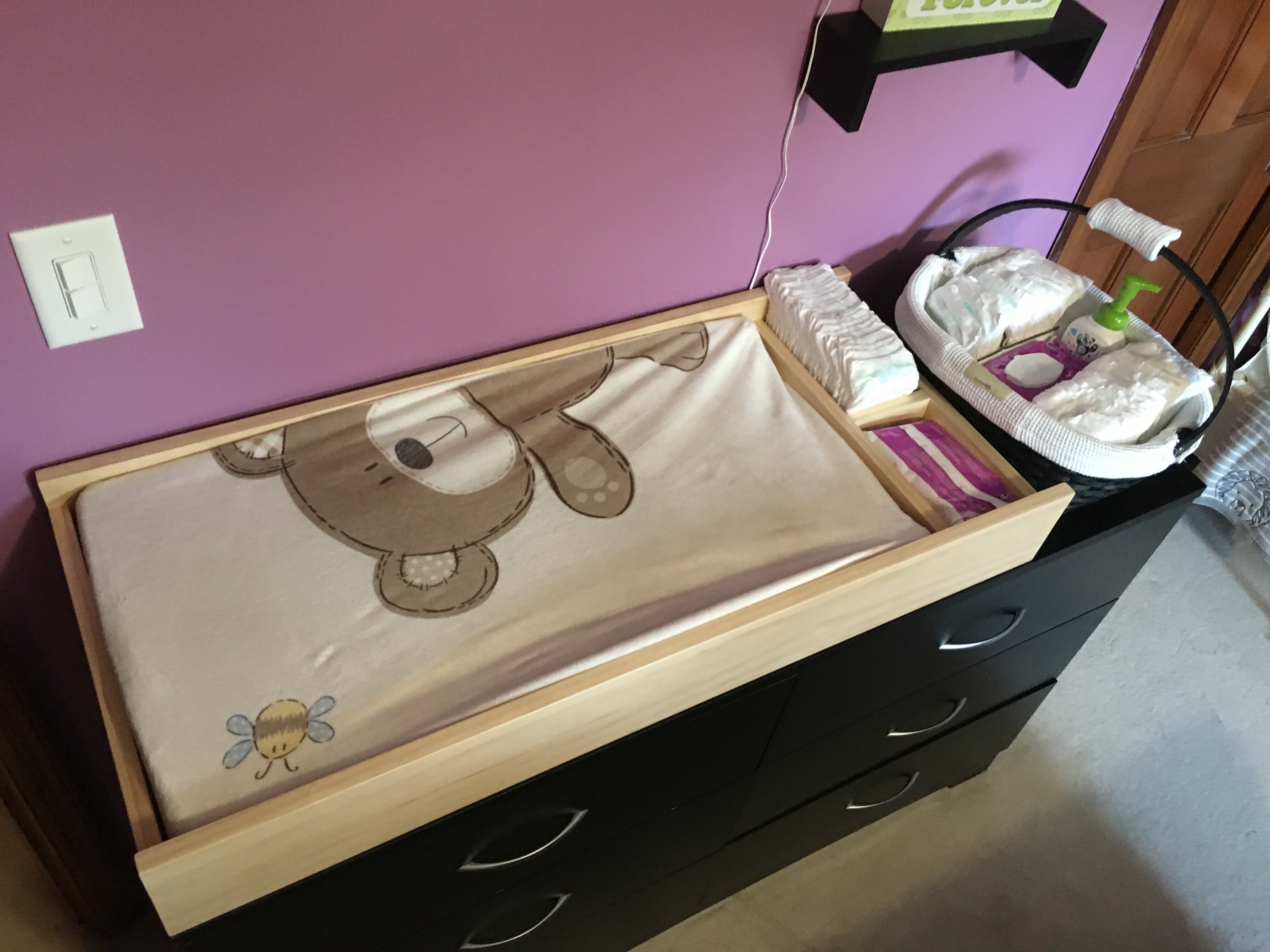 baby changing table diy