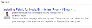 Google + Authorship Face in Search Results Example