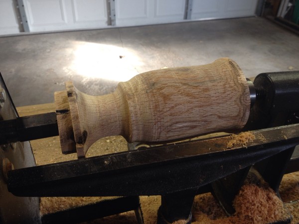 Oak Log + Wood Lathe = Wood Drinking Goblet And Coffee Mug - Brian Prom ...