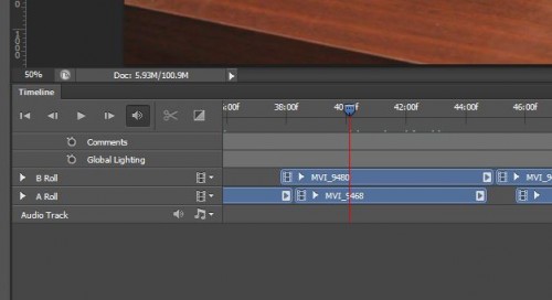Perform video editing in Adobe Photoshop CS6 with the Timeline editing mode.