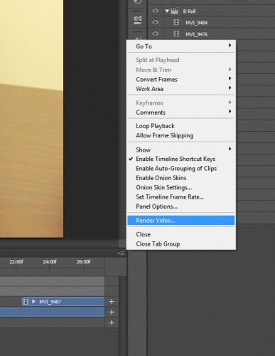 How to enable video timeline keyboard shortcuts in Adobe Photoshop CS6