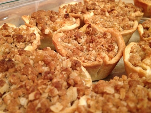 A combination of apple pie and apple crisp - what an amazing flavor!