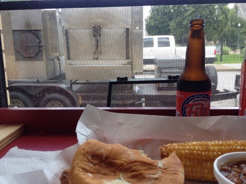 Lunch with a view - of a smoker!