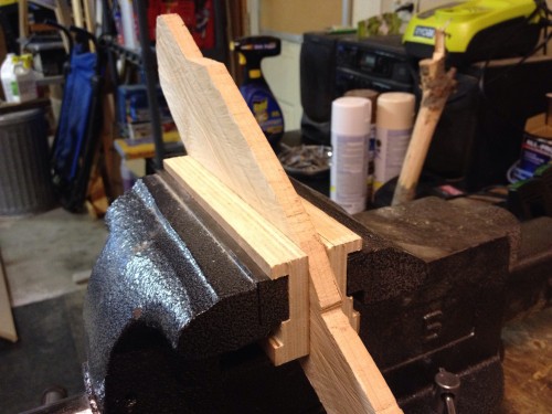 Wood bench vise jaw pads
