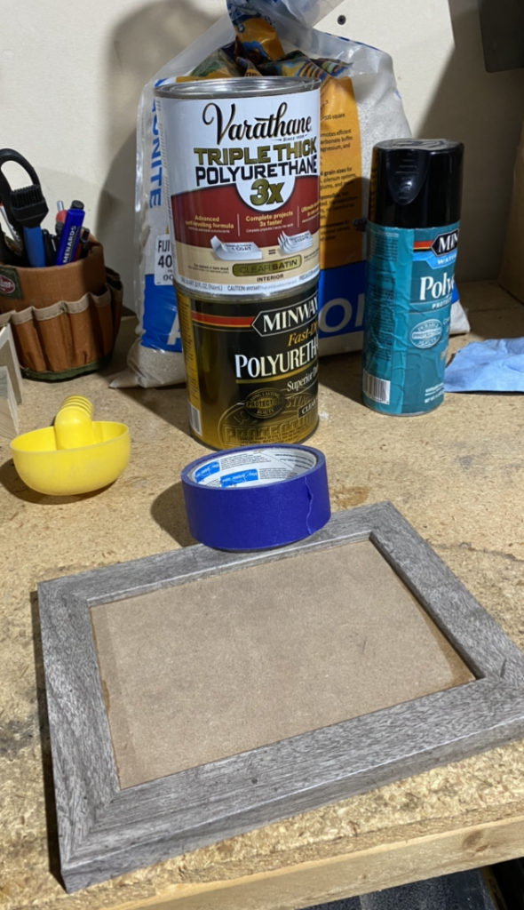 Supplies for sand and coral art picture frames