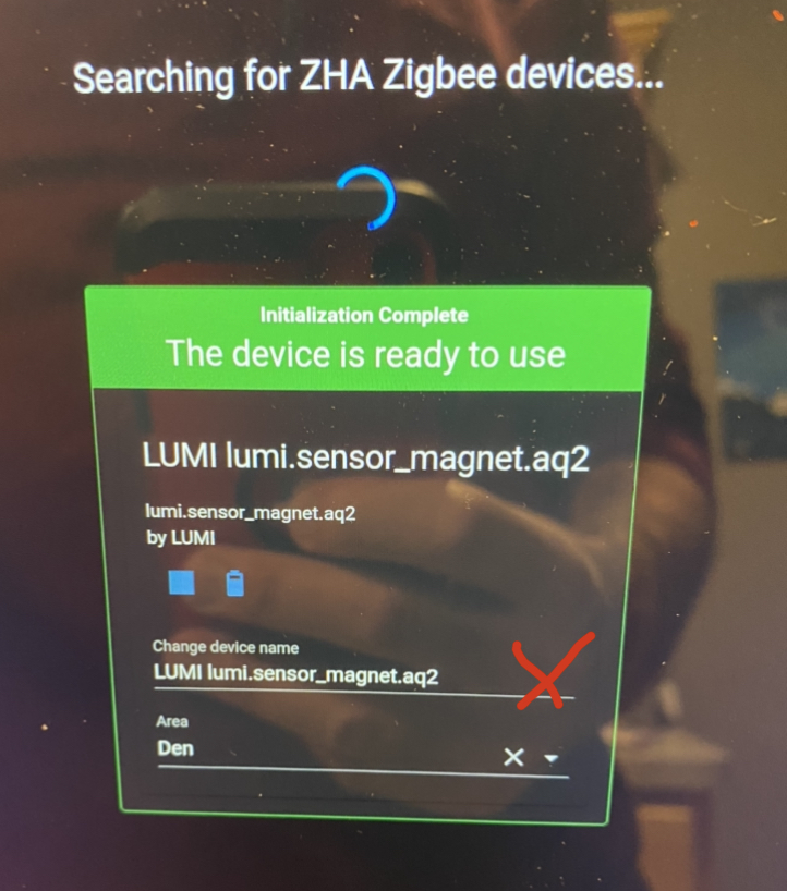 do not rename a zigbee zha device when adding the device