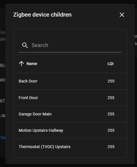 Zigbee link quality indication report in Home Assistant