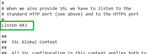 HTTP port configuration in http-ssl.conf