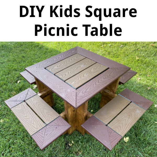 DIY Kids Square Picnic Table