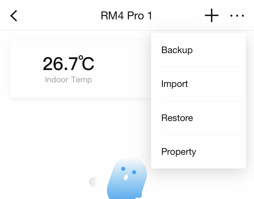 BroadLink app RM4 device page
