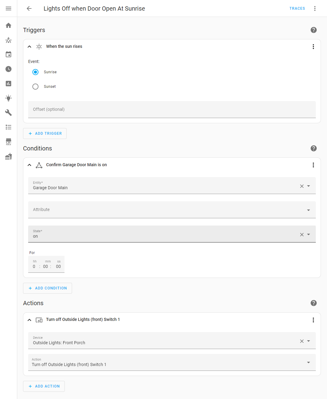 Home Assistant Automate Lighting based on Time, Sunrise and Sunset