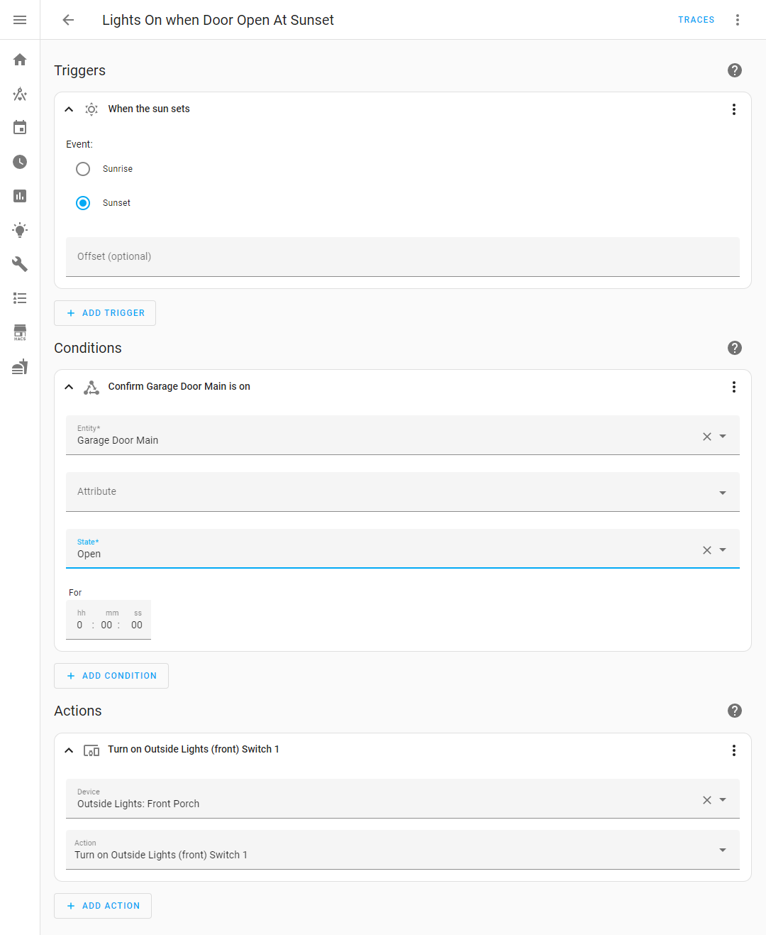 Home Assistant Automate Lighting based on Time, Sunrise and Sunset
