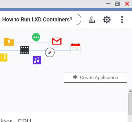 Create application in Container Station