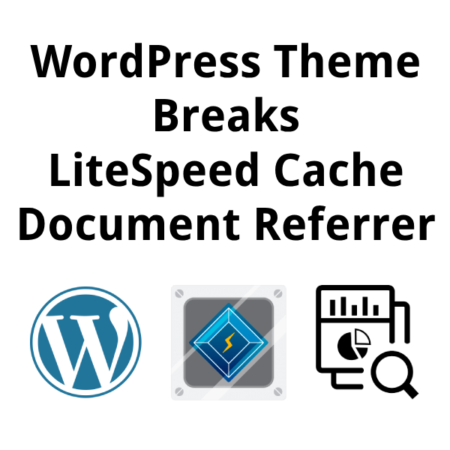 WordPress Theme breaks LiteSpeed Cache from passing the document referrer to analytics platforms
