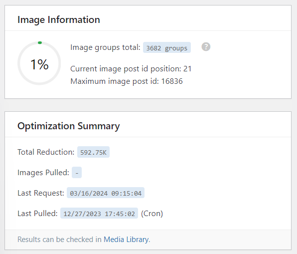 Image optimization process has been stalled at 1%