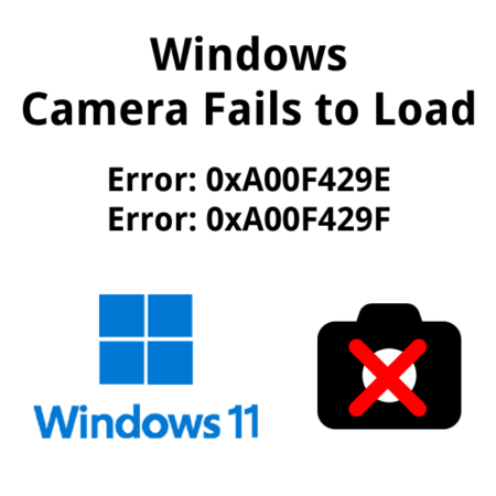 How to fix Windows 11 camera fails to load error 0xa00f429e 0xa00f429f
