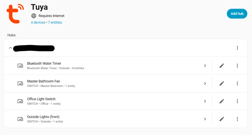 Home Assistant Tuya device successfully authenticated